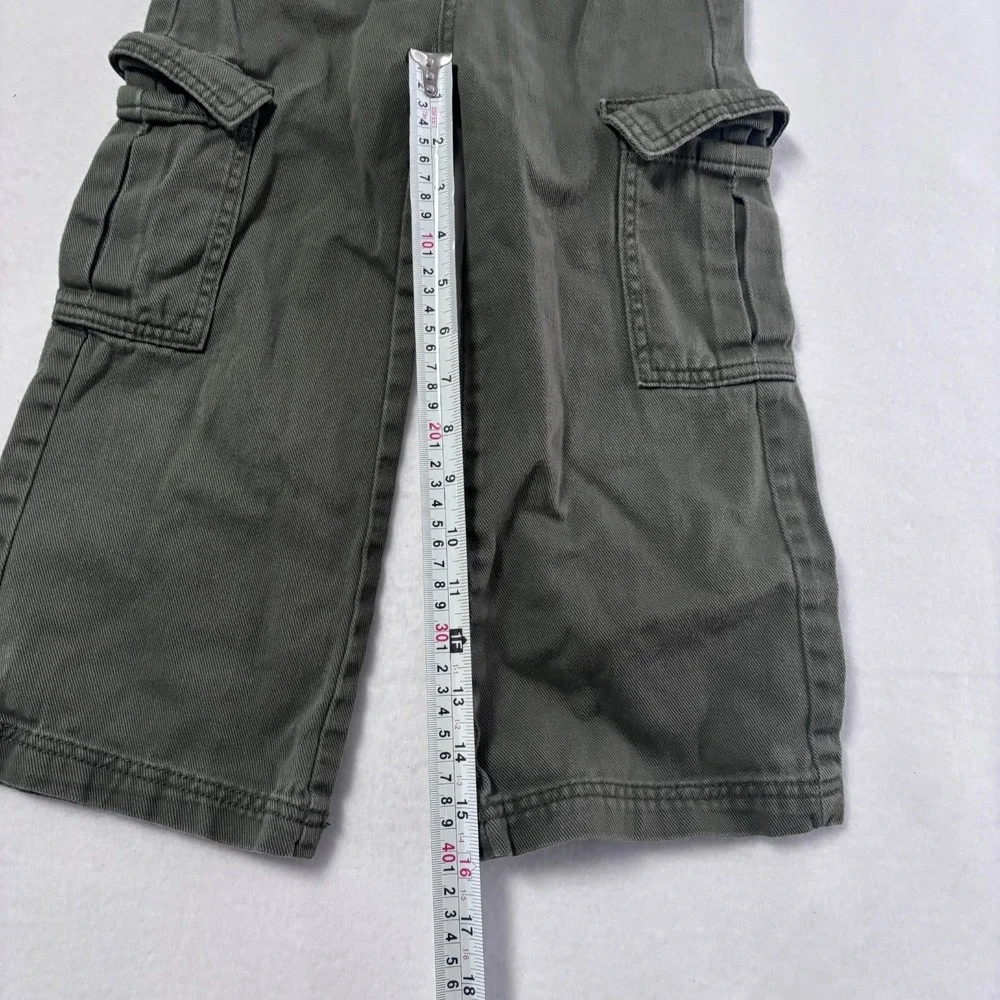Old Navy Kids Size XS 5 Cargo Pants Green‎ Elastic Waist